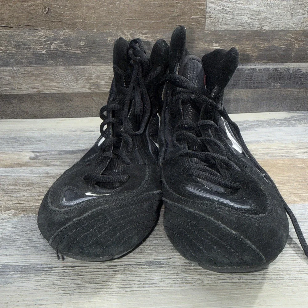 Vintage Rare Nike SpeedSweep Black Mens Size 7.5 Wrestling Lace Shoes 304271-011